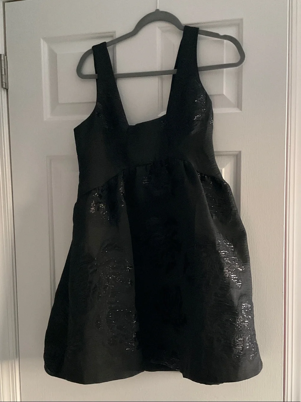 Anthropologie Black Girls' Sleeveless Jacquard Party Dress